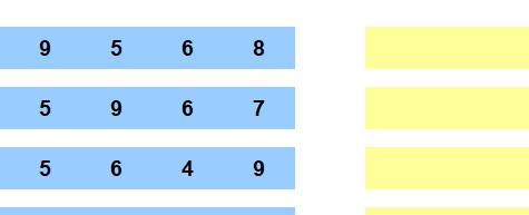 This self marking spreadsheet is on ordering numbers.